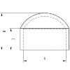 Capuchon demi-sphère poli miroir