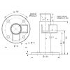 Platine double d'angle à 90° 