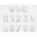 Lettres et chiffres en inox brossé