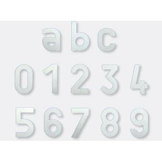 Lettres et chiffres en inox brossé