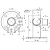 Platine double d'angle à 90° 