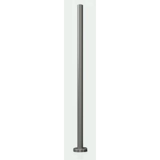 Poteau rond Ø42.4x2.0mm avec platine FF Ø100mm en inox brossé grain